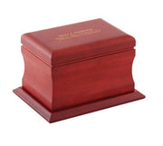 Elegant Amhearst Cherry Wood Cremation Urn | Handcrafted Memorial for Human Ashes |220 Cubic Inches